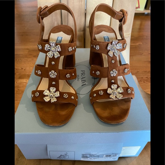 Prada Suede Slingback Sandal - Picture 5 of 11